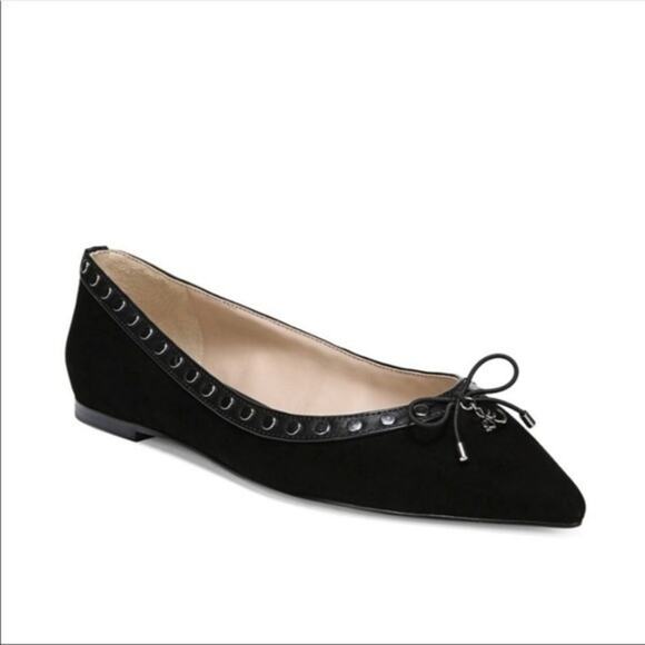 Sam Edelman Ralf Point Toe Suede Studded Flats 6.5 EUC - Picture 1 of 9